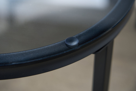 Set 2 masute de cafea ELEGANCE cu aspect de marmura si geam fumuriu, 70 cm [4]