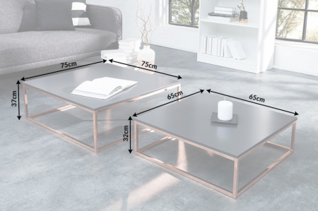 Set 2 măsuțe de cafea Elements cu blat din MDF și cadru metalic [6]