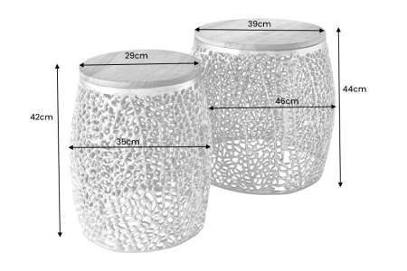 Set 2 masute de cafea LEAF, 40 cm [7]