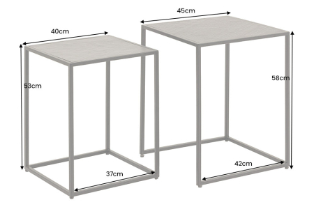 Set 2 masute de cafea MOUNTAIN SOUL cu aspect de marmura, 45/40 cm [9]