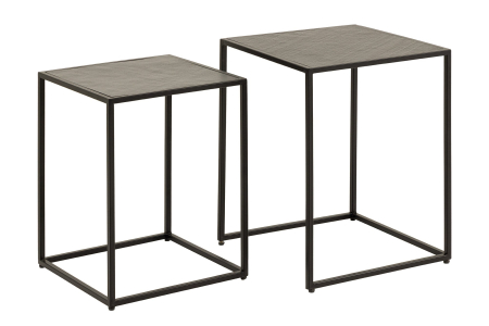 Living - Set 2 masute de cafea MOUNTAIN SOUL cu aspect de marmura, 45/40 cm