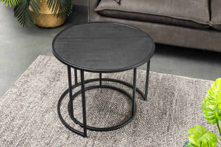 Set 2 masute de cafea MOUNTAIN SOUL cu aspect de marmura, 60/45 cm [4]