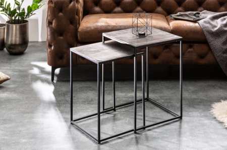 Set 2 masute Elements cu blat din aluminiu si picioare din metal [1]