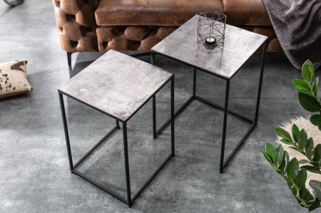 Set 2 masute Elements cu blat din aluminiu si picioare din metal [3]