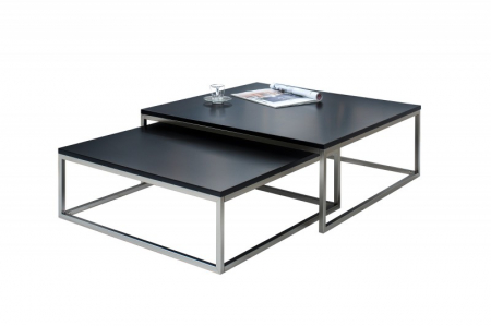 Masute de cafea - Set 2 masute New Elements cu blat din MDF si picioare din metal