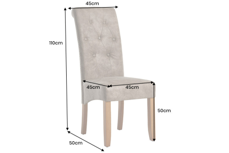 Set 2 scaune CASA din microfibra taupe [9]