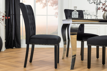 Set 2 scaune CASTLE din catifea neagra [7]