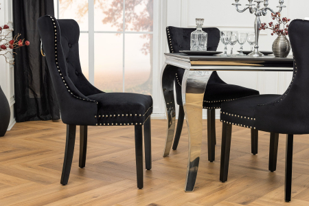 Set 2 scaune CASTLE din catifea neagra [2]