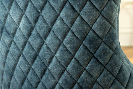 Set 2 scaune CASTLE din catifea petrol si accesoriu in forma de cap de leu [4]