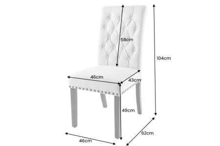 Set 2 scaune CASTLE din material texturat bej [6]