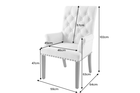 Set 2 scaune CASTLE din material texturat bej [7]