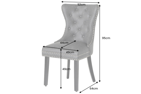 Set 2 scaune CASTLE din piele vintage artificiala neagra [8]