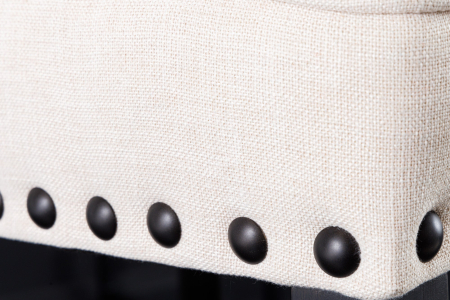 Set 2 scaune de bar CASTLE din material texturat bej, 74 cm [6]