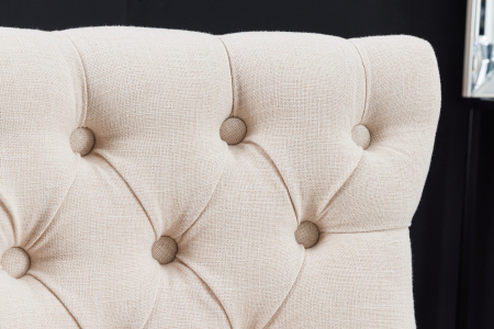 Set 2 scaune de bar CASTLE din material texturat bej, 74 cm [3]