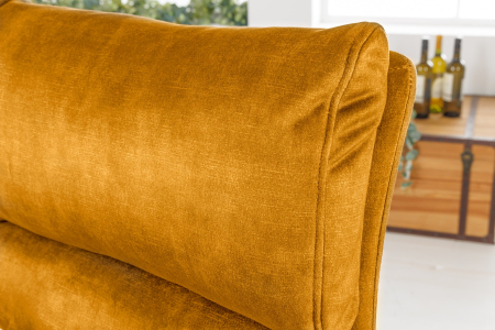 Set 2 scaune de bar COMFORT din catifea galben mustar, 64-85 cm [7]