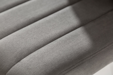 Set 2 scaune de bar PORTLAND din catifea gri, 88-109 cm [3]