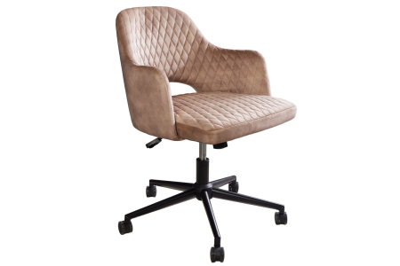 Scaune - Set 2 scaune de birou PARIS din catifea grej, 43-50 cm