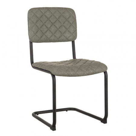 Scaune - Set 2 scaune din metal și piele 47 X 52 X 87 CM