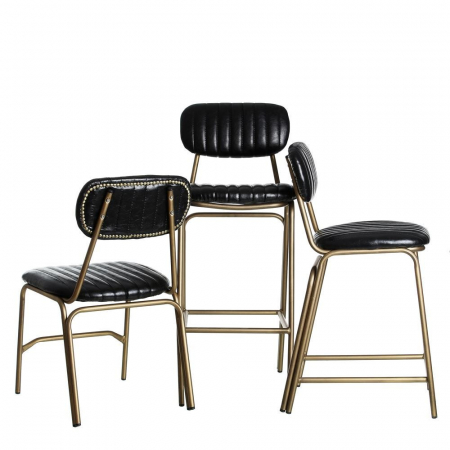 Set 2 scaune din metal și piele 51 X 55 X 72 CM [8]