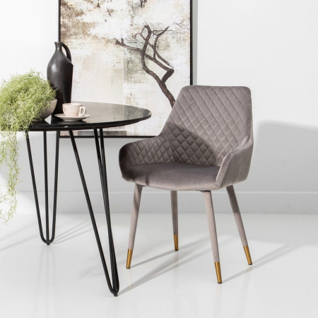 Set 2 scaune dining 56 X 57 X 86,50 CM, gri [2]