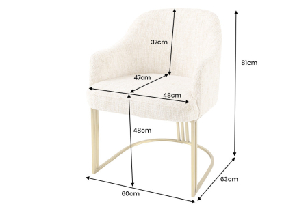 Set 2 scaune EXTRAVAGANCIA din chenille bej [8]