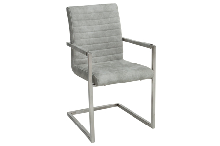 Scaune - Set 2 scaune LOFT din microfibra gri beton 