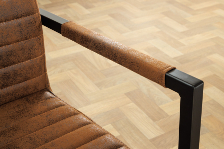 Set 2 scaune LOFT din microfibra vintage maro [6]