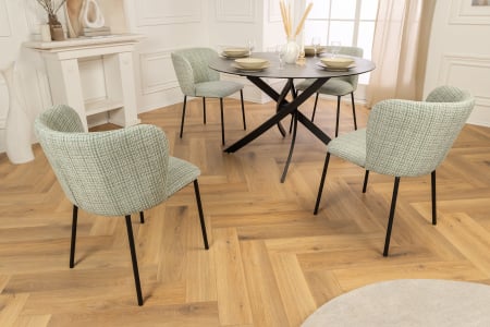 Set 2 scaune LYON din tesatura boucle [5]