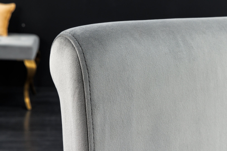 Set 2 scaune MODERN BAROCK din catifea gri [3]