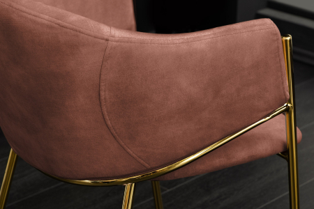 Set 2 scaune NOBLESSE din catifea roz [5]