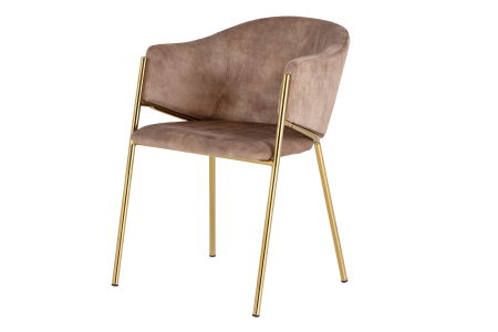 Scaune - Set 2 scaune NOBLESSE din catifea sampanie