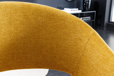 Set 2 scaune NORDIC STAR din material texturat galben mustar [3]
