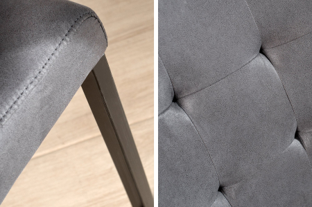 Set 2 scaune OXFORD din microfibra gri [3]