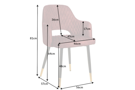 Set 2 scaune PARIS din catifea rosie [8]