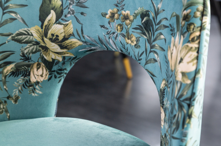 Set 2 scaune PRÊT-À-PORTER BOUTIQUE din catifea turquoise [7]