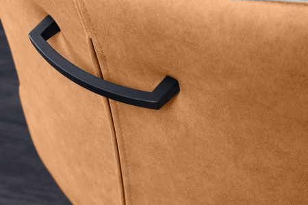 Set 2 scaune rotative ALPINE din microfibra gri si maro [7]