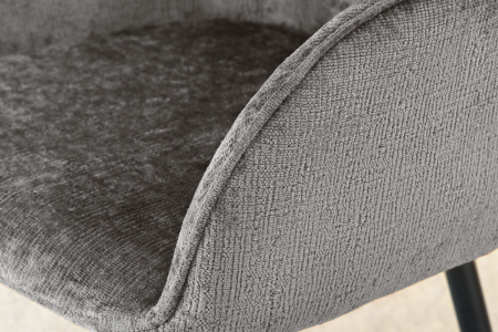 Set 2 scaune rotative AVIGNON 360° din chenille gri  [9]