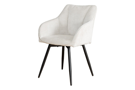 Scaune - Set 2 scaune rotative AVIGNON 360° din chenille sampanie 