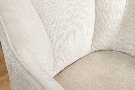 Set 2 scaune rotative AVIGNON 360° din chenille sampanie  [6]