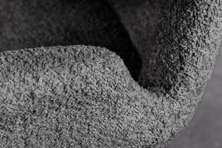 Set 2 scaune rotative BALTIC 360° din material boucle gri inchis  [5]