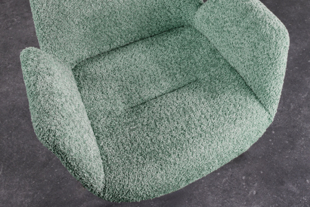 Set 2 scaune rotative BALTIC 360° din material boucle menta [4]