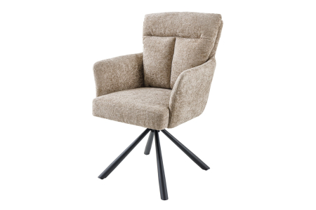 Scaune - Set 2 scaune rotative BIG GEORGE 360° din material texturat grej