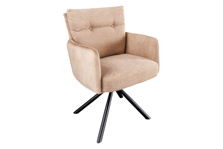 Scaune - Set 2 scaune rotative BIG GEORGE din catifea sampanie