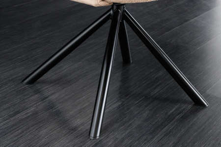 Set 2 scaune rotative BIG GEORGE din catifea sampanie [8]