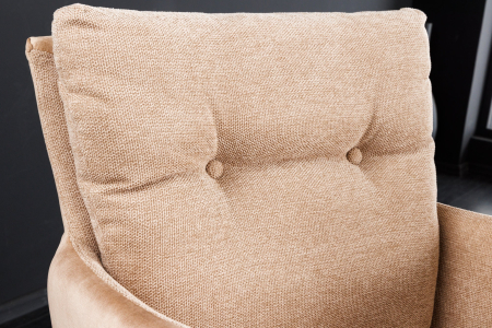 Set 2 scaune rotative BIG GEORGE din catifea sampanie [3]