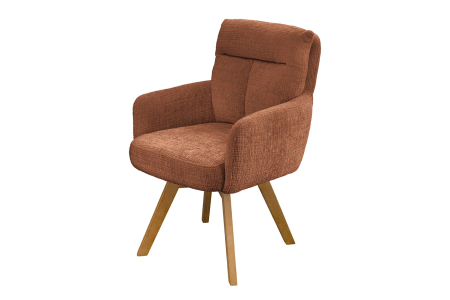 Scaune & fotolii - Set 2 scaune rotative BIG GEORGE din chenille maro