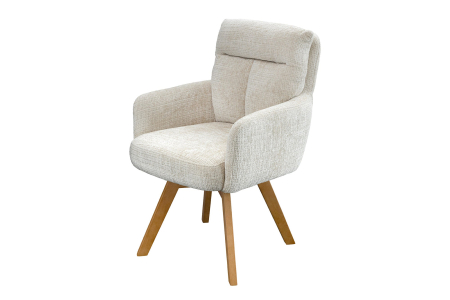 Scaune & fotolii - Set 2 scaune rotative BIG GEORGE din chenille sampanie