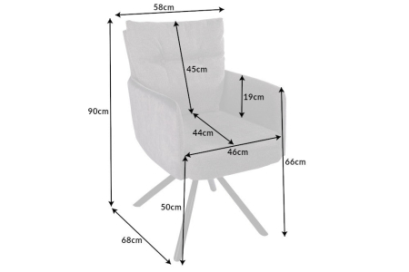 Set 2 scaune rotative BIG GEORGE din microfibra taupe [10]