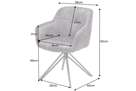 Set 2 scaune rotative EUPHORIA 180° din catifea turquoise [10]