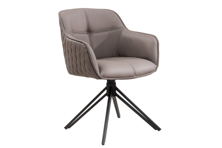 Scaune - Set 2 scaune rotative EUPHORIA 180° din piele taupe